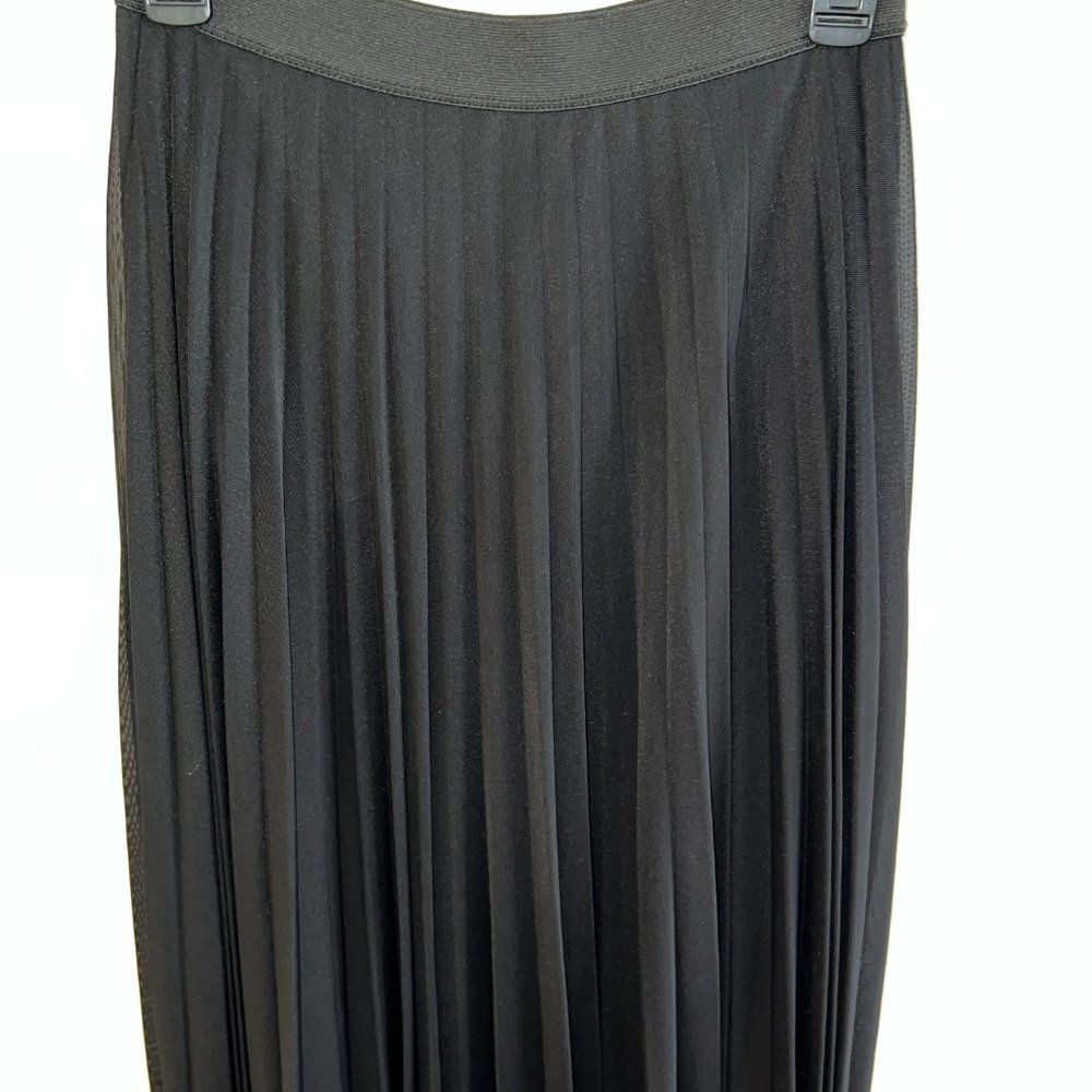 Bershka Midi Slip Pleated A-Line Skirt